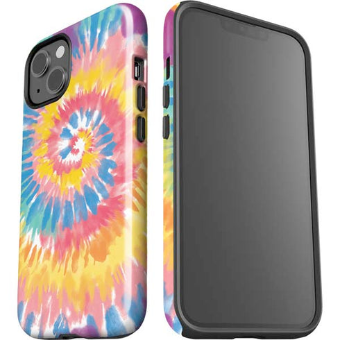 Rainbow Tie Dye iPhone 14 Plus Impact Case