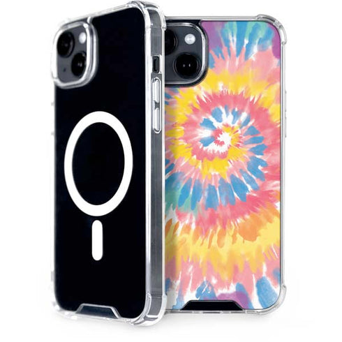 Rainbow Tie Dye iPhone 15 Plus MagSafe Case
