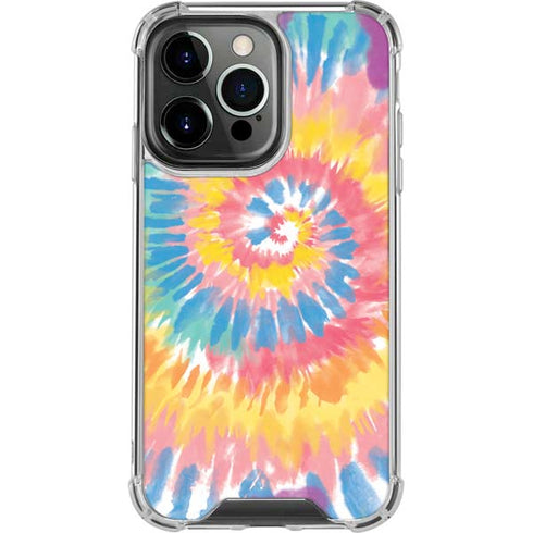 Rainbow Tie Dye iPhone 14 Pro Clear Case