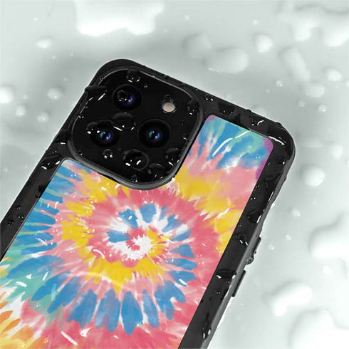 Rainbow Tie Dye iPhone 14 Pro Waterproof Case