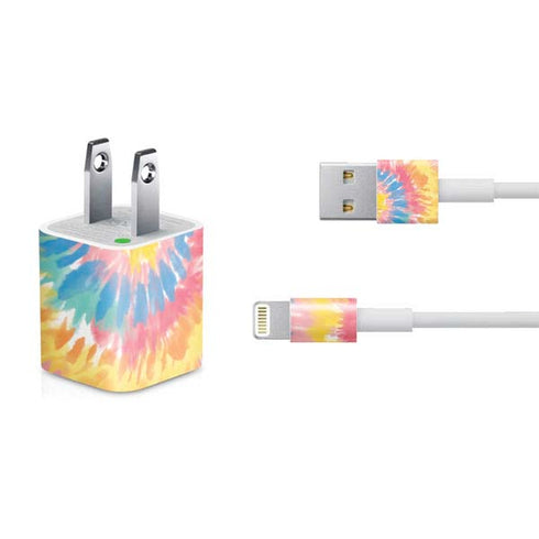 Rainbow Tie Dye iPhone Charger (5W USB) Skin
