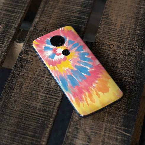 Rainbow Tie Dye Moto E5 Plus Skin