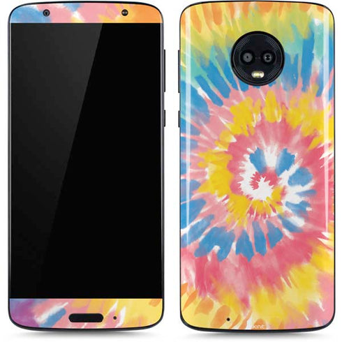 Rainbow Tie Dye Moto G6 Skin