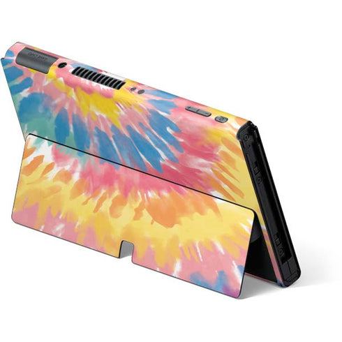 Rainbow Tie Dye Nintendo Switch OLED (2021) Skin