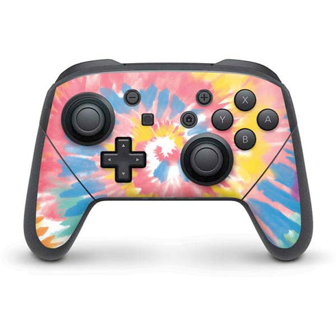 Rainbow Tie Dye Nintendo Switch Pro Controller Skin