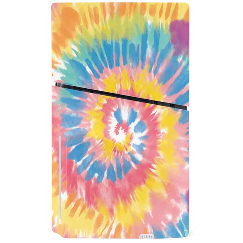 Rainbow Tie Dye PS5 Slim Disk Console Skin