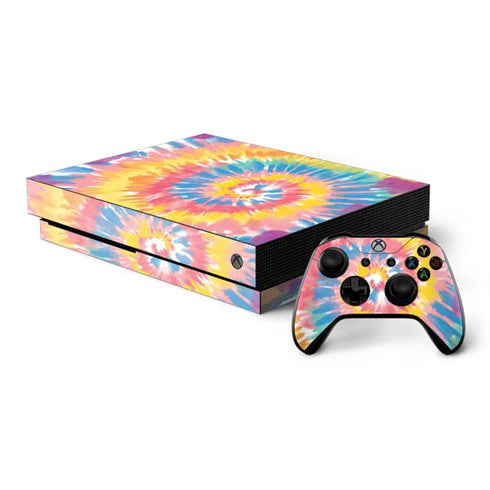 Rainbow Tie Dye Xbox One X Bundle Skin