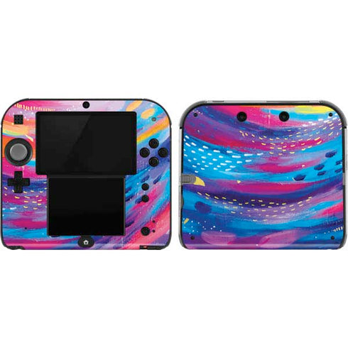 Etta Vee Rainbow Wave Brush Stroke Nintendo 2DS Skin