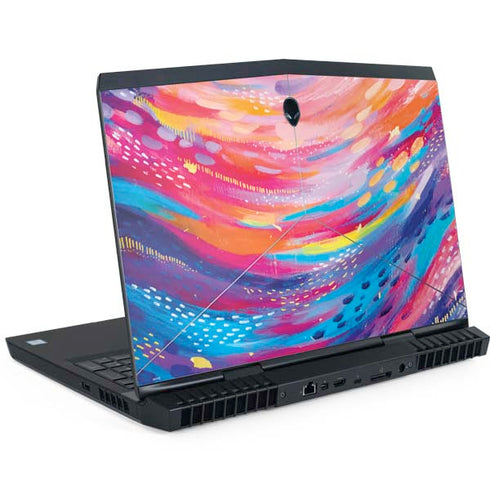 Rainbow Wave Brush Stroke by Etta Vee Dell Alienware Skin