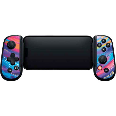 Rainbow Wave Brush Stroke by Etta Vee Backbone One for iPhone Game Controller Skin