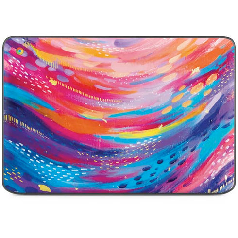 Rainbow Wave Brush Stroke by Etta Vee HP Chromebook Skin