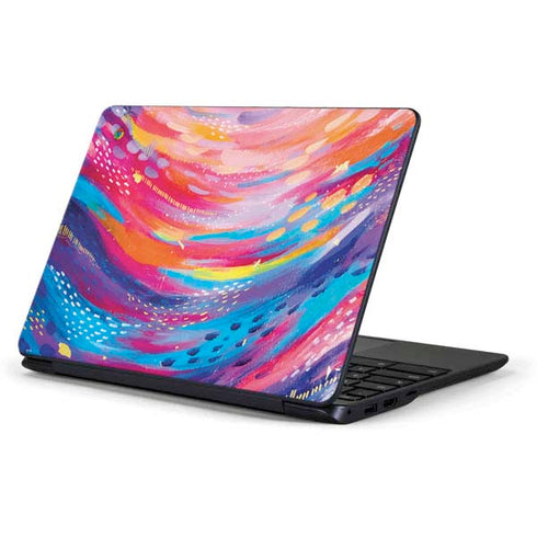 Etta Vee Rainbow Wave Brush Stroke Samsung Chromebook Skin