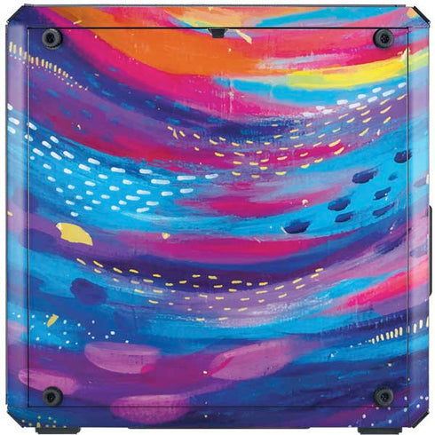 Etta Vee Rainbow Wave Brush Stroke Cooler Master MasterBox Q300L Mini Tower Skin