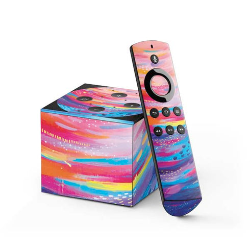 Etta Vee Rainbow Wave Brush Stroke Fire TV Cube Skin