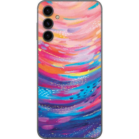 Etta Vee Rainbow Wave Brush Stroke Galaxy A14 5G Skin
