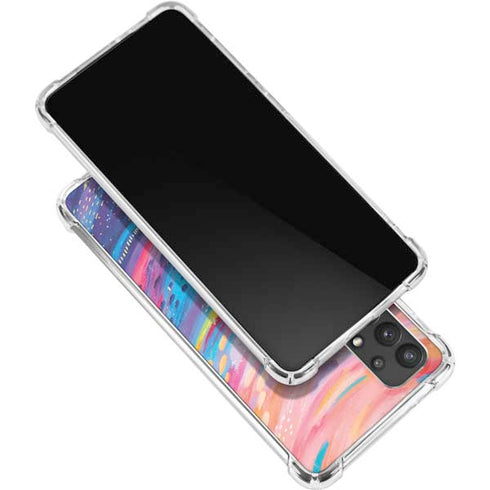 Etta Vee Rainbow Wave Brush Stroke Galaxy A32 5G Clear Case