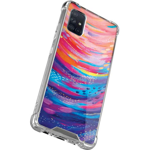 Etta Vee Rainbow Wave Brush Stroke Galaxy A51 5G Clear Case