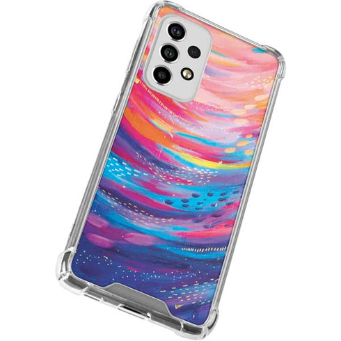 Etta Vee Rainbow Wave Brush Stroke Galaxy A53 5G Clear Case