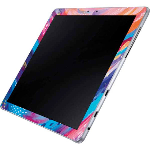 Etta Vee Rainbow Wave Brush Stroke Galaxy Book 12in Skin