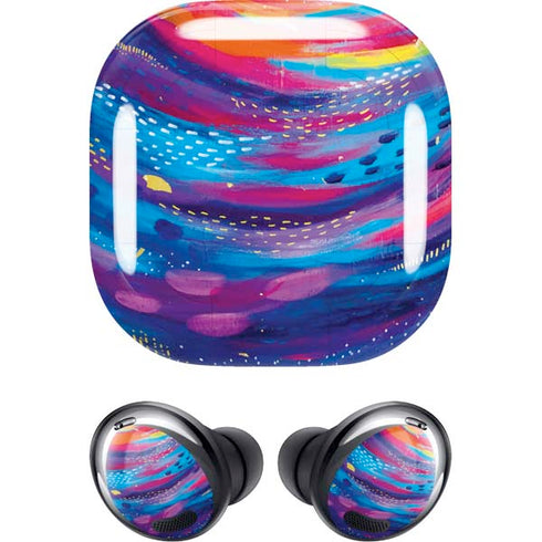 Etta Vee Rainbow Wave Brush Stroke Galaxy Buds Pro Skin