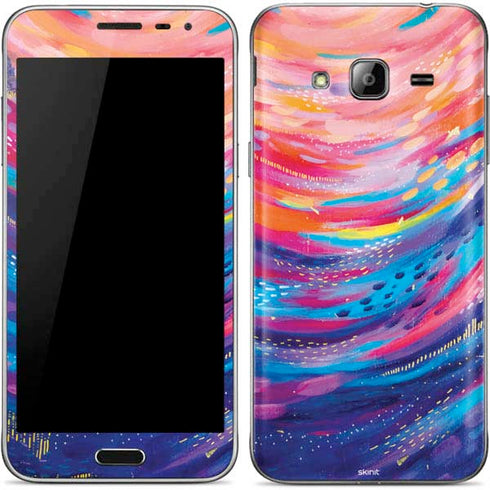 Etta Vee Rainbow Wave Brush Stroke Galaxy J3 Skin