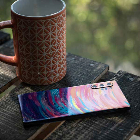 Etta Vee Rainbow Wave Brush Stroke Galaxy Note 10 Plus Skin