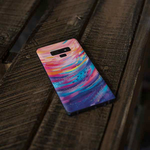 Etta Vee Rainbow Wave Brush Stroke Galaxy Note 9 Skin