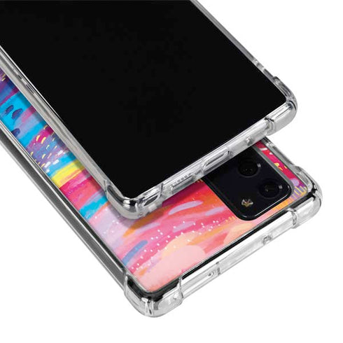 Etta Vee Rainbow Wave Brush Stroke Galaxy Note20 5G Clear Case