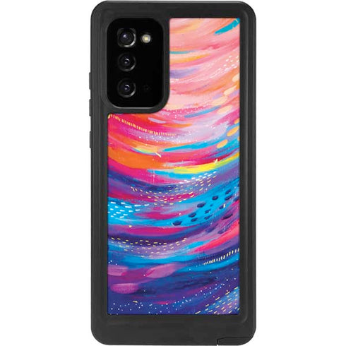 Etta Vee Rainbow Wave Brush Stroke Galaxy Note20 5G Waterproof Case