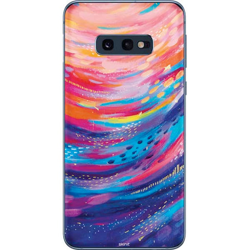 Etta Vee Rainbow Wave Brush Stroke Galaxy S10e Skin