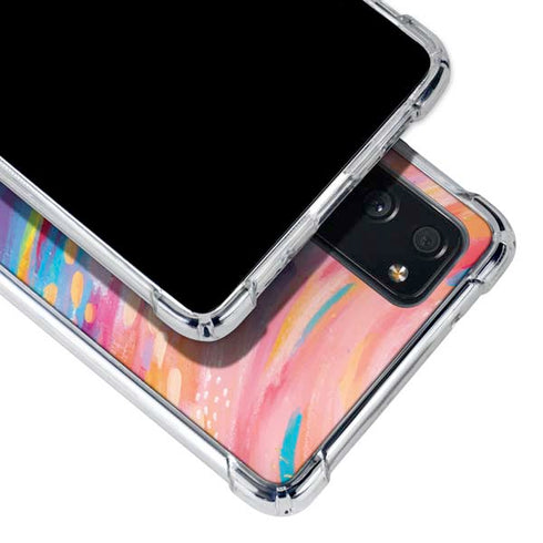 Etta Vee Rainbow Wave Brush Stroke Galaxy S20 FE Clear Case