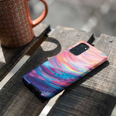 Etta Vee Rainbow Wave Brush Stroke Galaxy S20 Plus Pro Case