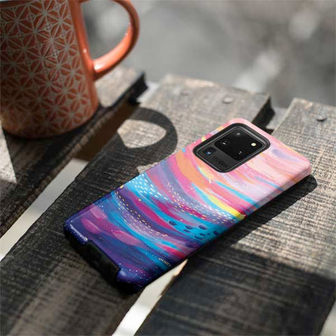Etta Vee Rainbow Wave Brush Stroke Galaxy S20 Ultra 5G Pro Case