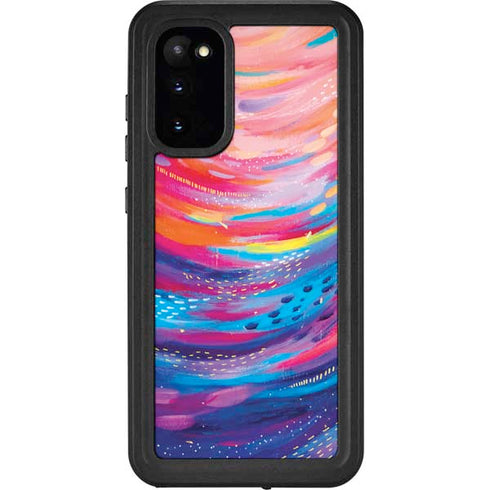 Etta Vee Rainbow Wave Brush Stroke Galaxy S20 Waterproof Case