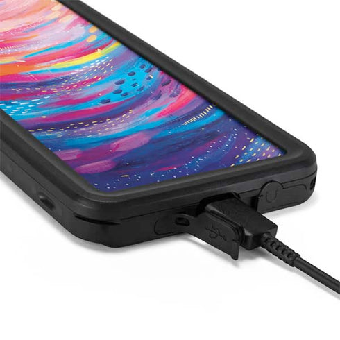 Etta Vee Rainbow Wave Brush Stroke Galaxy S20 Waterproof Case