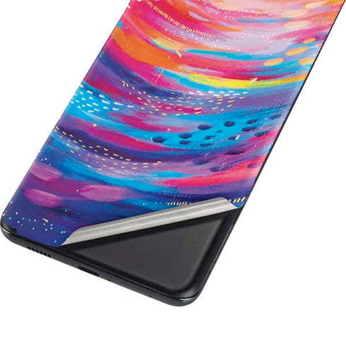 Etta Vee Rainbow Wave Brush Stroke Galaxy S21 5G Skin