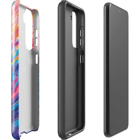 Etta Vee Rainbow Wave Brush Stroke Galaxy S21 Plus 5G Pro Case