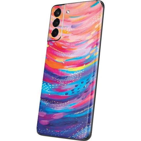 Etta Vee Rainbow Wave Brush Stroke Galaxy S21 Plus 5G Skin