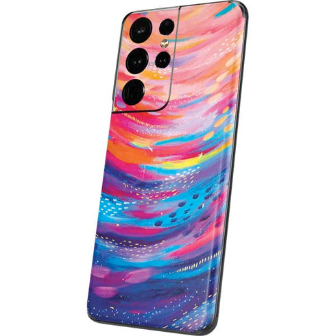 Etta Vee Rainbow Wave Brush Stroke Galaxy S21 Ultra 5G Skin