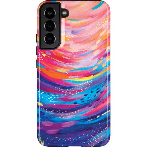 Etta Vee Rainbow Wave Brush Stroke Galaxy S22 Plus Pro Case