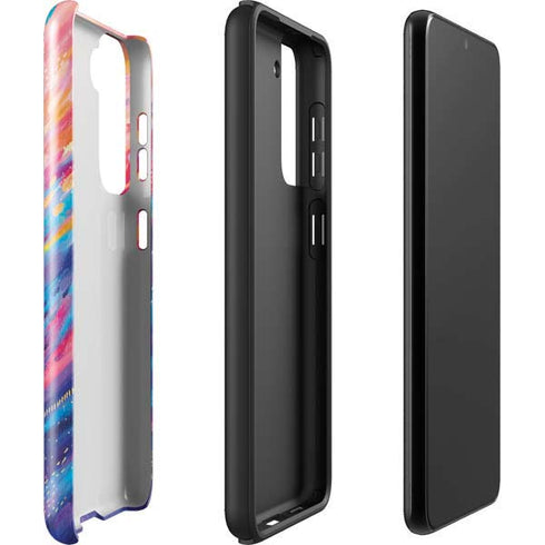 Etta Vee Rainbow Wave Brush Stroke Galaxy S22 Plus Pro Case