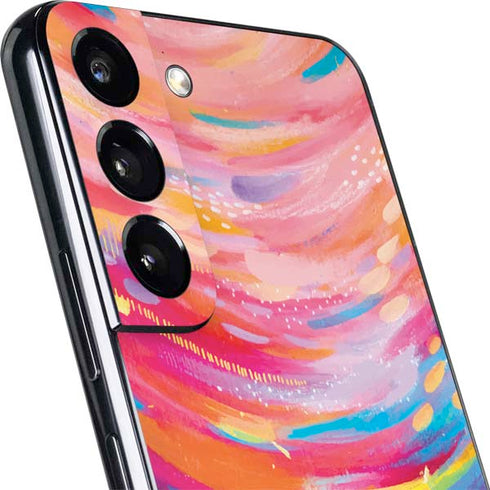 Etta Vee Rainbow Wave Brush Stroke Galaxy S22 Plus Skin