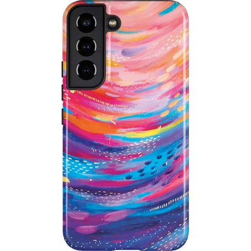 Etta Vee Rainbow Wave Brush Stroke Galaxy S22 Pro Case
