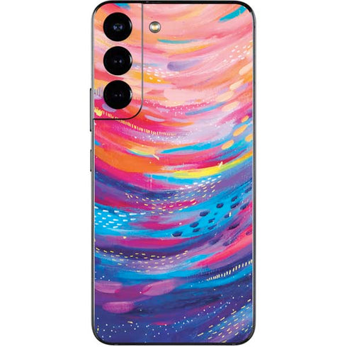 Etta Vee Rainbow Wave Brush Stroke Galaxy S22 Skin