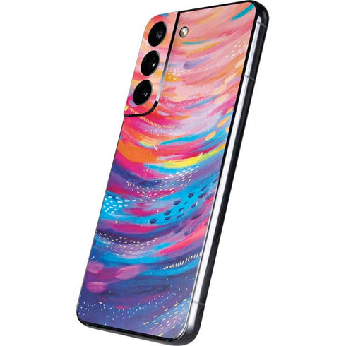 Etta Vee Rainbow Wave Brush Stroke Galaxy S22 Skin