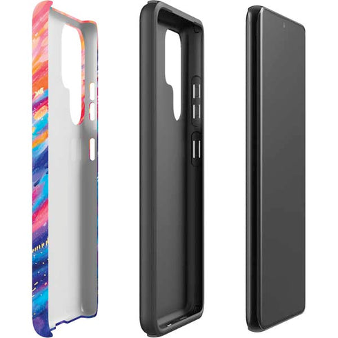 Etta Vee Rainbow Wave Brush Stroke Galaxy S22 Ultra Pro Case