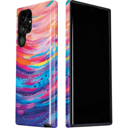 Etta Vee Rainbow Wave Brush Stroke Galaxy S22 Ultra Pro Case