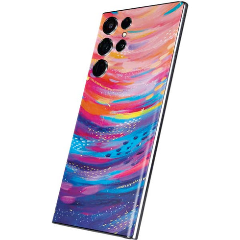 Etta Vee Rainbow Wave Brush Stroke Galaxy S22 Ultra Skin