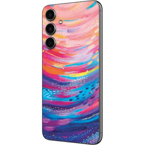 Rainbow Wave Brush Stroke by Etta Vee Galaxy S23 FE Skin