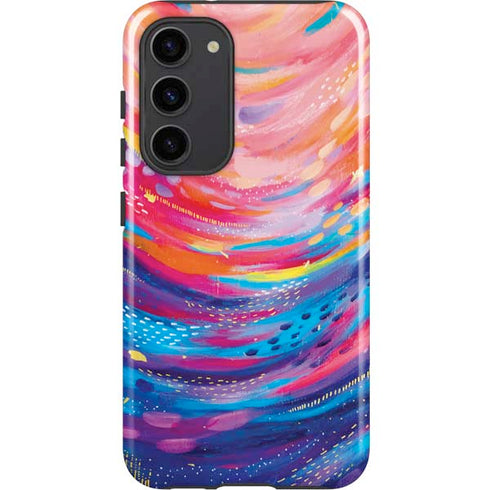 Etta Vee Rainbow Wave Brush Stroke Galaxy S23 Plus Pro Case